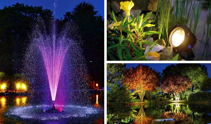 Vandens telkinių ir tvenkinių apšvietimas